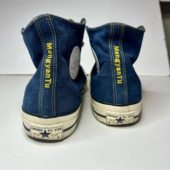 🥂SOLD🥂Converse Chuck Taylor Blue Suede Maize Detail Custom Sneakers, 10 - Picture 6 of 14